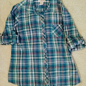 OP Plaid button down shirt